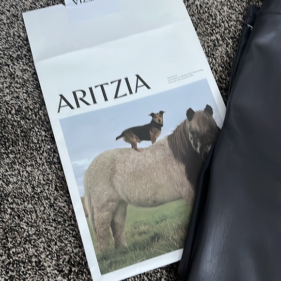 Aritzia Melina Leather Tall Pant in Peppercorn Grey, NWT - Picture 4 of 8